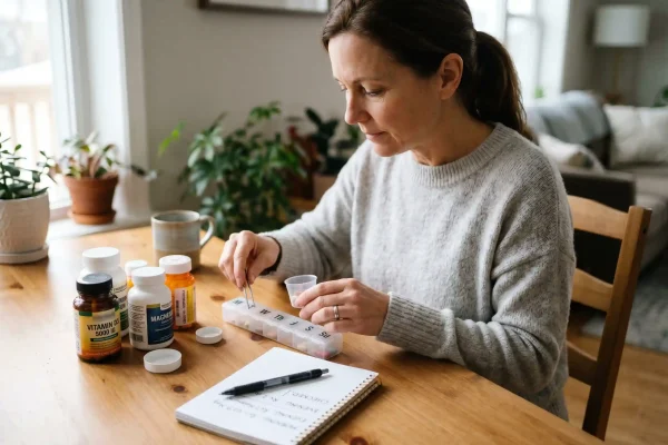 Reviewing medications and supplements while preparing before a tummy tuck