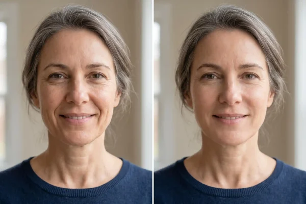 Smoother lower face after a PDO thread lift for marionette lines