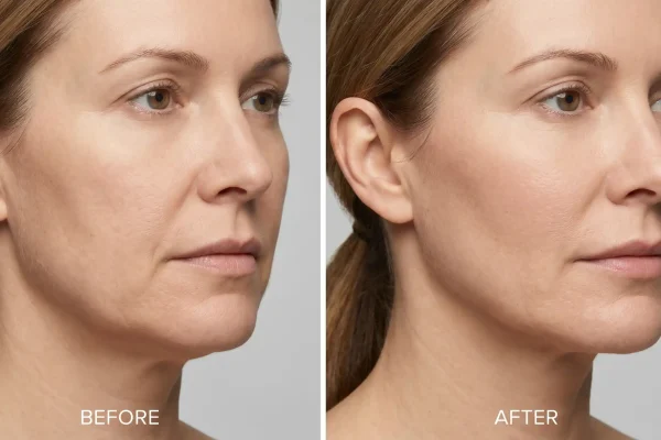 Subtle natural-looking dermal fillers before and after results on a Tampa patient