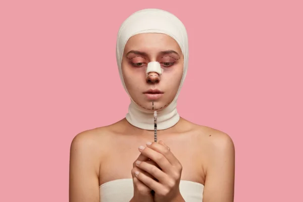 Woman regretting her previous surgical procedures