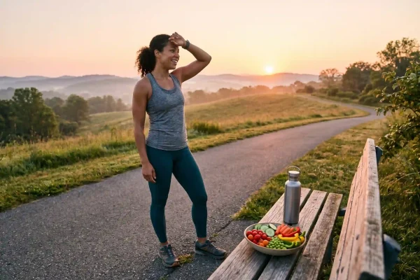 Active lifestyle and nutrition that support glutathione and younger-looking skin