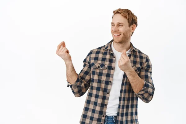 Man with happy mindset and emotional readiness before undergoing plastic surgery reversal