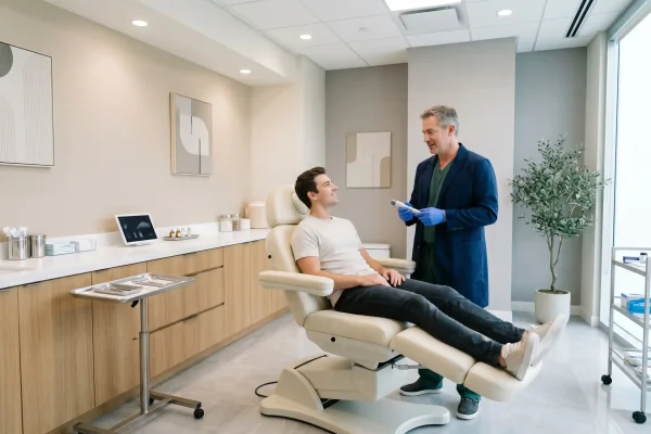Modern aesthetic treatment room where baby Botox injections are performed