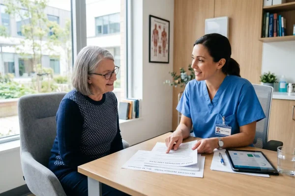Post operative visit to review tummy tuck recovery symptoms