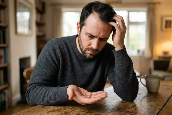 a man experiencing hair loss