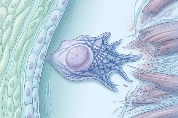 Actin scaffolding diagram showing how TB 500 is proposed to work