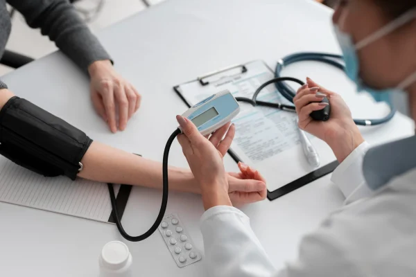 checking medical condition of patient