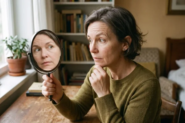 Checking movement before a Botox touch-up at two weeks