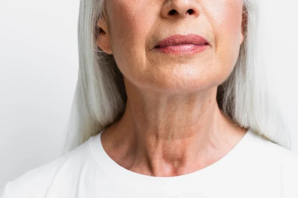 Close-up beautiful senior woman