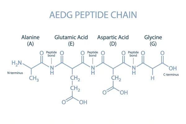 Epitalon peptide AEDG amino acid structure diagram