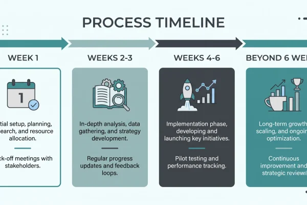 FaceTite recovery timeline infographic showing swelling and healing across six weeks