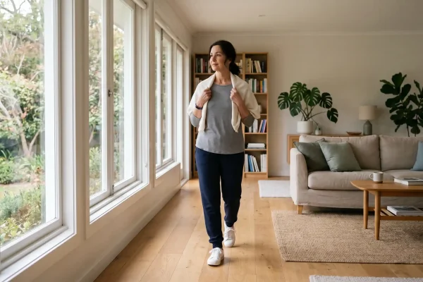 Gentle walking during tummy tuck recovery to reduce swelling