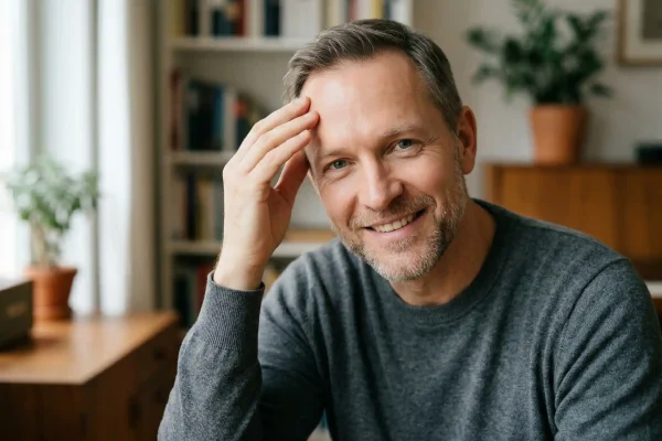 happy man afer botox