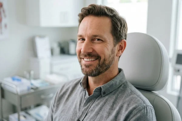 happy man after PDO threads