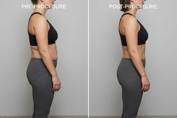 Flank and lower back refinement showing where HD liposuction fine contouring matters