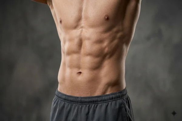 Natural abdominal definition after high-definition liposuction, not carved etching