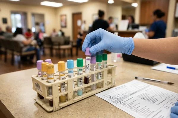 Lab blood tubes for monitoring hormones during clinician-guided peptide therap