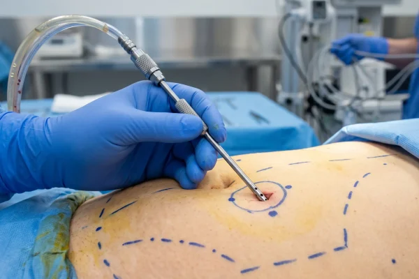 Liposuction cannula used during fat removal procedure