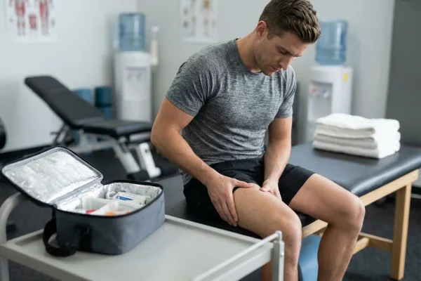 man at the clini for TB 500 Peptide
