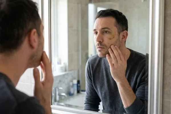 man looking at the mirror
