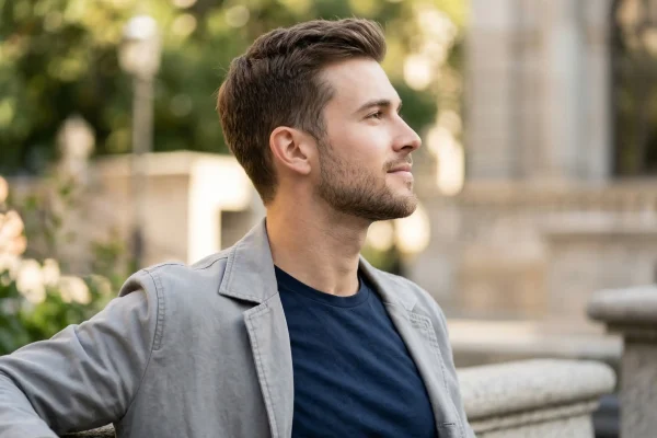 man sitting outdoors