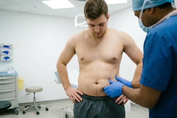 man with belly fat problem