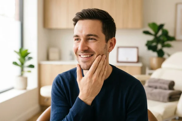man with clean face