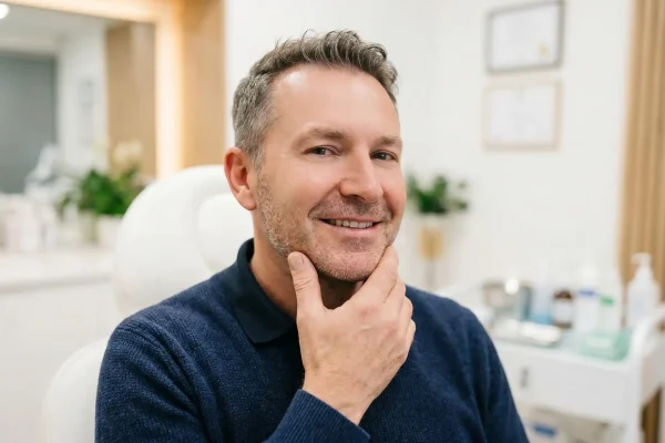 man with clean face