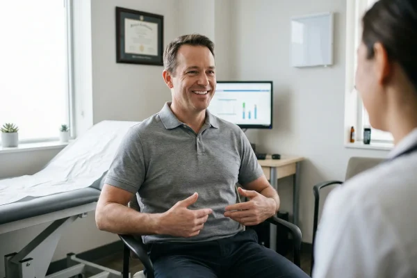 man with consultation