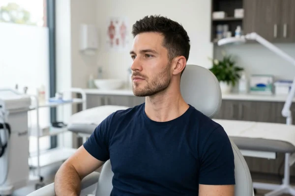 man with contoured jaw