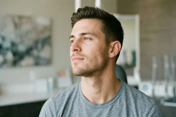 man with defined jawline