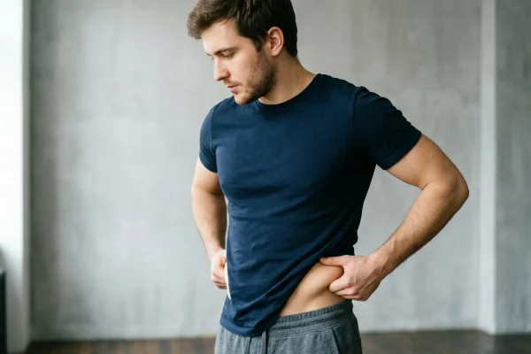 man with flank liposuction