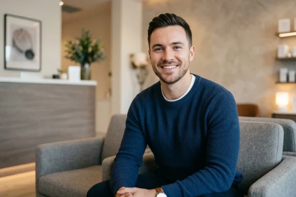 man with fresh face