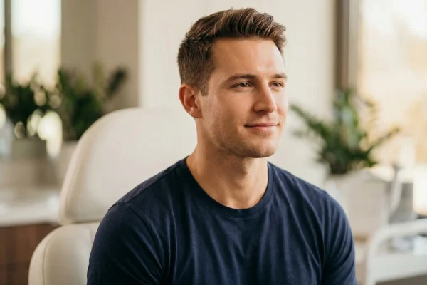 man with sharp jawline