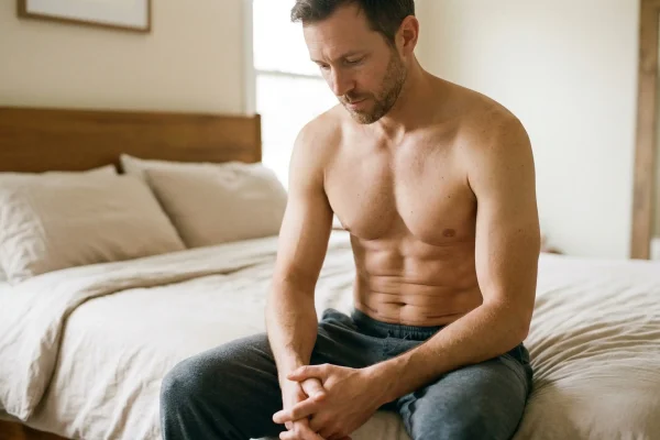 man with tummy tuck scars