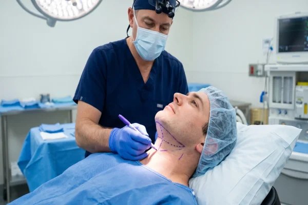 neck liposuction procedure marking