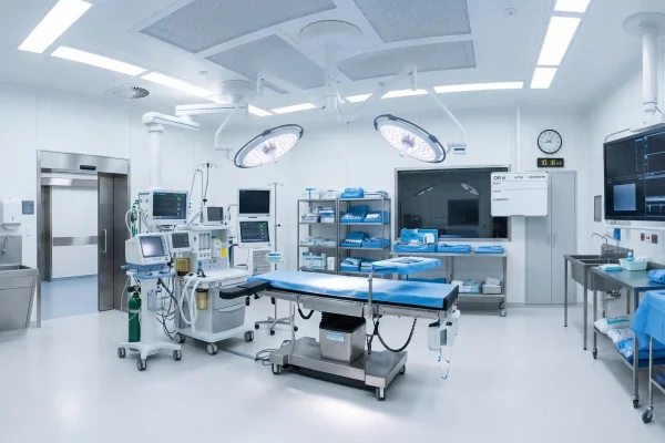 Accredited operating room where reconstructive skin flap surgery is performed