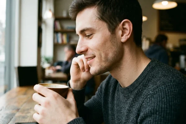 Side profile of a man showing a sharp, defined jawline.