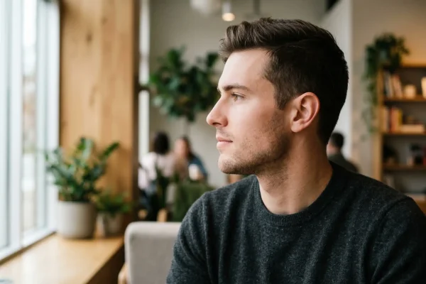 side view profile of a man