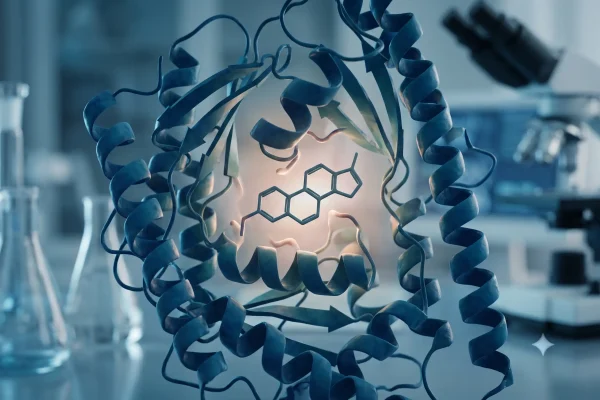 SLU-PP-332 small molecule binding an estrogen-related receptor, not a peptide