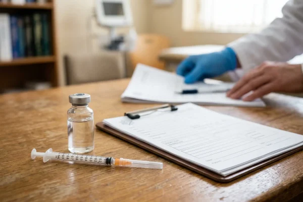 surgeon with medication