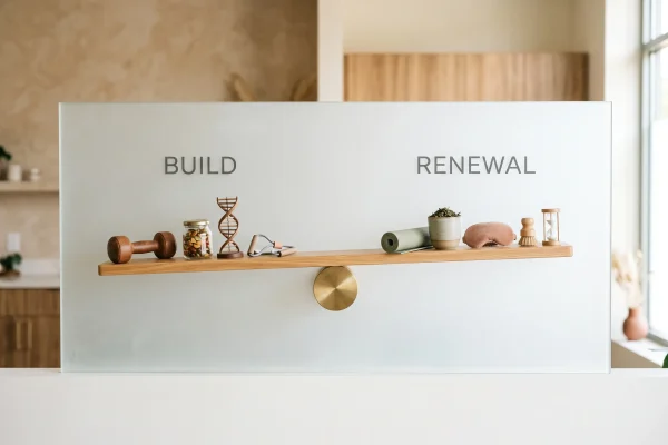 The building and renewal seesaw behind the rhythm of longevity concept