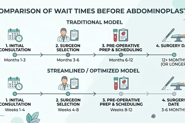 Timeline showing how long to wait for abdominoplasty after weight loss