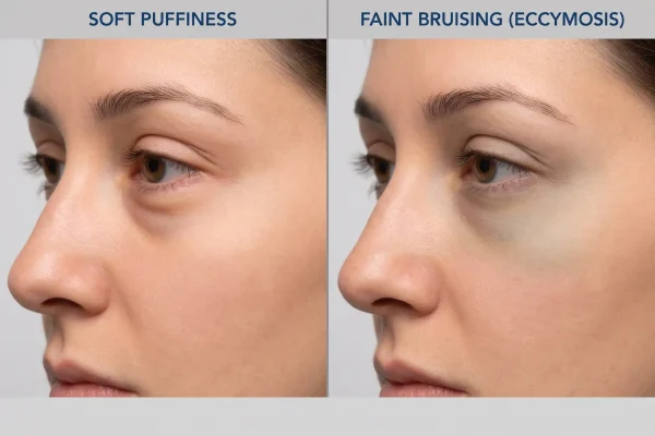 Comparison of under-eye PRP swelling versus bruising after injection