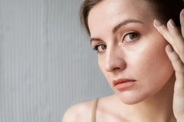 Woman after botox