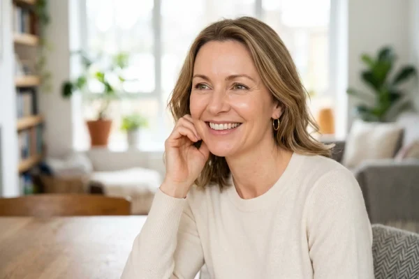 Woman after treatment