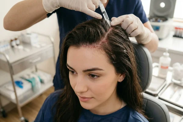 woman getting PRP