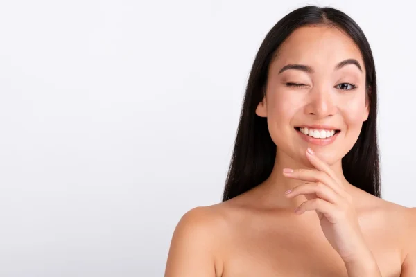 woman winking