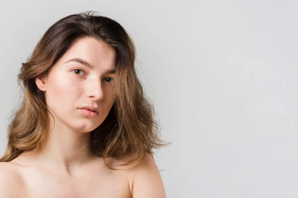 woman with bare face