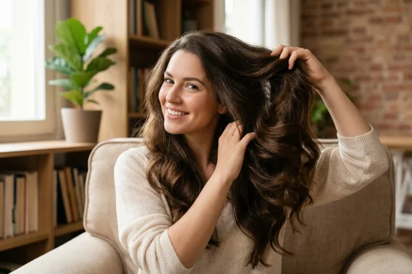 woman with full hair